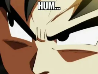 🤔 e2431908 HUM... Meme, Berpikir, Dragon Ball, Goku, Anime, Lucu whatsapp sticker