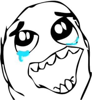 🙂 07d61068 Meme, menangis, senang, Rageface, Internet telegram sticker