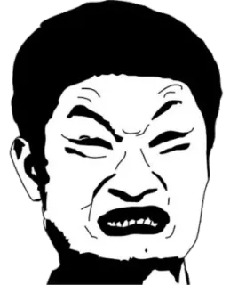 😖 cbfde48f marah, wajah, hitam putih, meme, ekspresi telegram sticker