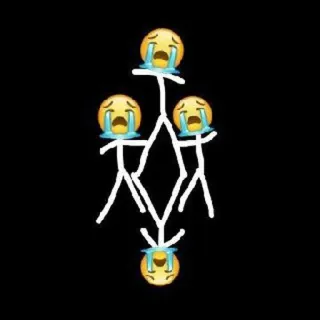 😭 7fa255e8 huilen, verdrietig, emoji, streepjesfiguur, tranen, diamant telegram sticker