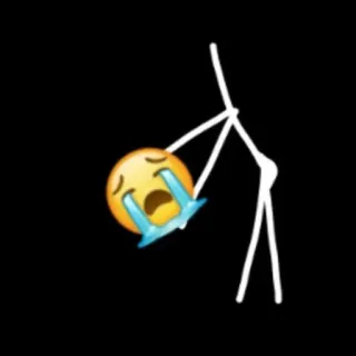 😭 84e93e6e Emoji, Huilend, Verdrietig, Stokfiguur, Emotie, Tranen telegram sticker