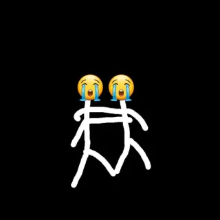 😭 ac395ec5 huilen, emoji, stickfiguur, verdrietig, emotioneel telegram sticker