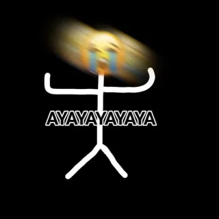 😭 e99b7852 AYAYAYAYAYA streepmannetje, huilende emoji, tekst, meme, grappig telegram sticker