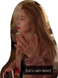 🙇 cfb850ea Let's calm down calma, rilassarsi, chill, persona, parlare telegram sticker