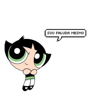 🤷 90e9f7e1 Buttercup Powerpuff Girls SOU FALUDA MESMO Cartoon, Powerpuff Girls, Belle, Attitude, Texte, Surnom telegram sticker