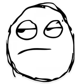 😒 bac684a6 Meme, Faccia, Trollface, Meme di internet, Divertente telegram sticker