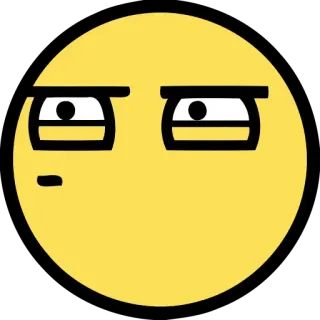 🤨 c348369f Emoji, Compiaciuto, Faccia, Giallo, Meme telegram sticker