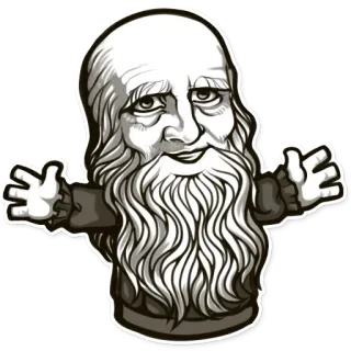 😁 32035139 Leonardo da Vinci Leonardo da Vinci, Renascimento, Artista, Inventor, Figura Histórica telegram sticker