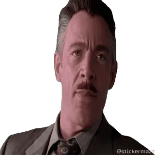 😆 957a8ab8 J. Jonah Jameson Spider-Man เจ. โจนาห์ เจมสัน, สไปเดอร์แมน, ประชดประชัน, กลอกตา, รำคาญ, เดลี่ บิวเกิล telegram sticker