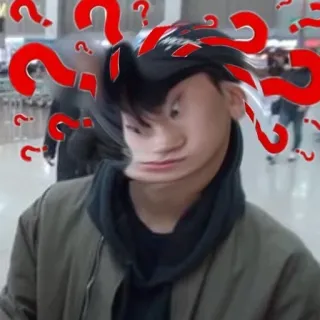 ❓ 02030bda はてなマーク, 混乱, 表情, 人, 顔 telegram sticker