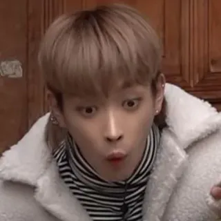 😮 b34df2e1 ミーム, 面白い顔, ポートレート, 表情, KPOP telegram sticker