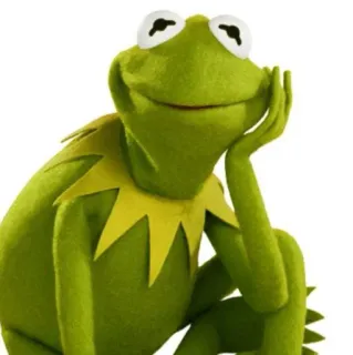 👁️ 411e6b6e Kermit Kermit the Frog, Muppets, frog, Jim Henson, green, character, meme telegram sticker