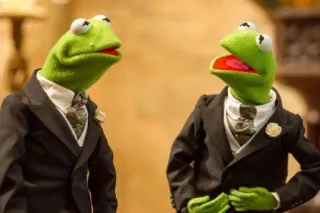 😎 53bf375b Kermit Kermit the Frog, muppets, frog, suit, tuxedo, wedding telegram sticker