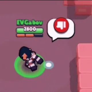 👎 7bfd467a Brawl Stars Brawl Stars, thumbs down, negative, dislike, gamer, video game, emote telegram sticker