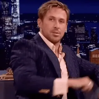 👎 68c16054 Ryan Gosling aktor, selebriti, pria, potret, jas telegram sticker