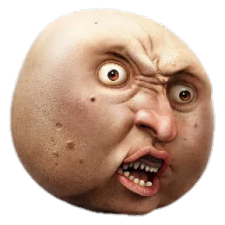 😟 16e99da2 en colère, visage, expression, bizarre, drôle telegram sticker