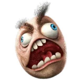 😜 1d824c0d Dessin animé, Visage, Expression, Drôle, Criant, Choqué telegram sticker