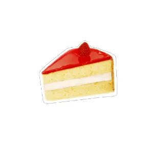 🍰 99107d21 ケーキ, デザート, いちご, ケーキ スライス, 食べ物 telegram sticker