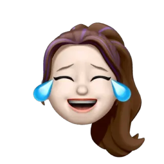 😂 338fd04c Emoji, piangere, felice, donna, lacrime telegram sticker