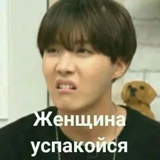 🌟 b39b5144 Женщина успокойся Meme, Lustig, Ausdruck, Frau, Beruhig dich telegram sticker