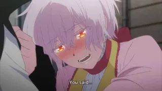 ❤️ 15c3398e You said... 动漫, 脸红, 表情, 动漫人物 telegram sticker