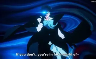 ❤️ 2fa45c5f If you don't, you're in for a world of-- 动漫, 卡通, 蓝色, 人物模型, 角色 telegram sticker
