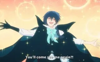 ❤️ 8b12f649 You'll come see me again?! 动漫, 卡通, 快乐, 庆祝, 兴奋 telegram sticker