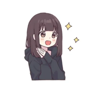 😍 1d533f43 Anime, Gadis, Lucu, Berkilau, Senang, Kartun telegram sticker