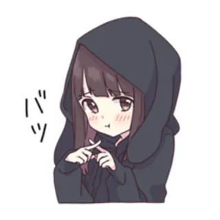 😤 38a3178b バツ Anime, Gadis, Imut, Hoodie, Jepang, Sedih telegram sticker