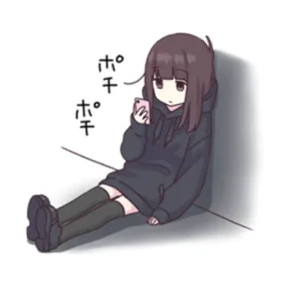 😪 3e15e3c8 ポチ
ポチ Anime, Gadis, Telepon, Duduk, Santai, Lucu telegram sticker