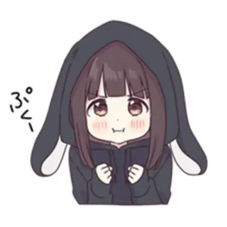 😤 7e67dccd ぷくー Anime, Imut, Chibi, Kelinci, Gadis, Cemberut telegram sticker