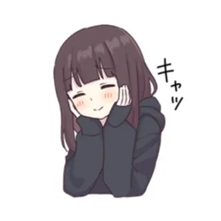 🥰 9f6e2ac6 キャッ Anime, Lucu, Gadis, Senang, Jepang, Kartun telegram sticker
