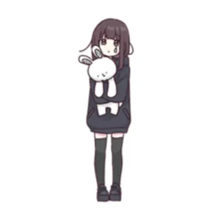 😢 ae77c091 Anime, Gadis, Kelinci, Kawaii, Menangis telegram sticker