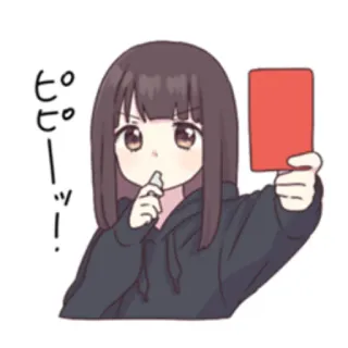 ❌ da205e8d ピーッ！ Anime, Gadis, Kartu Merah, Peluit, Wasit telegram sticker