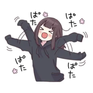 😆 f8aff593 ぱた Anime, Gadis, Bersemangat, Senang, Gembira, Ilustrasi, Kartun telegram sticker