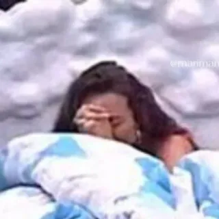 🙏 4679ca59 crying, sad, tears, emotional, sleepless, bed telegram sticker