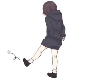 😶 496d8c81 Anime girl, Áo hoodie, Thường ngày, Kawaii, Sticker telegram sticker