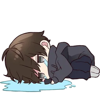 😭 d1e4c859 sedih, menangis, anime, kartun, emosional, kesepian, depresi telegram sticker