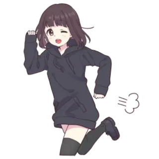 🏃‍♀ c1ae8831 อนิเมะ, การ์ตูน, เด็กผู้หญิง, วิ่ง, น่ารัก, คาวาอิ telegram sticker