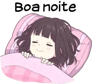 😪 6b4c5ae9 Boa noite спокойной ночи, сон, мультфильм, подушка, милый, аниме telegram sticker