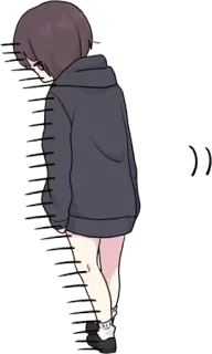 😣 2b31547d 애니메이션 여자, 슬픈, 우울한, 만화, 일러스트 telegram sticker