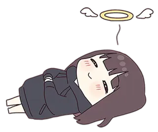 👻 19bbaeed Anime, Kreskówka, Słodkie, Dziewczyna, Śpiąca, Anioł whatsapp sticker