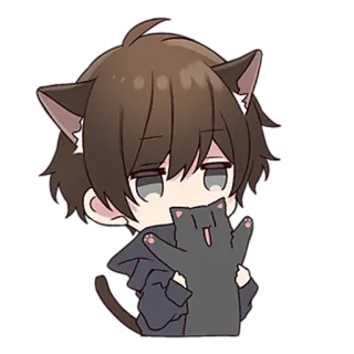 👻 4838d3f3 Anime, Kot, Neko, Słodkie, Kawaii, Chibi, Manga telegram sticker
