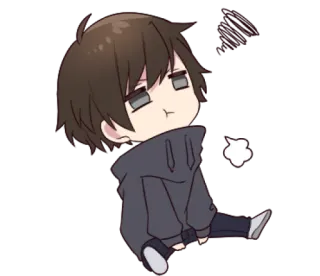 😏 adf0e09e Anime, Karakter, Chibi, Kartun, Lucu telegram sticker