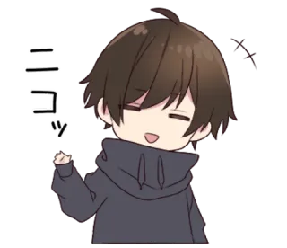 😄 f0d2cf19 ニコッ Anime, Manga, Imut, Chibi, Kartun telegram sticker