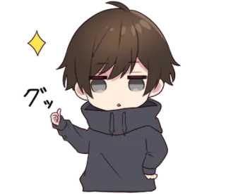 🤙 f6746851 ブッ Anime, Imut, Manga, Anak laki-laki, Kartun telegram sticker
