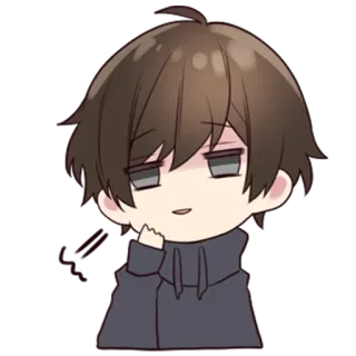 😏 328aa754 Anime, Cartoon, Jongen, Sticker, Leuk, Chibi telegram sticker
