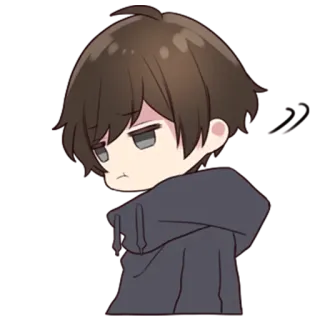 😒 ba3183b7 Anime, Jongen, Cartoon, Schattig, Sticker telegram sticker