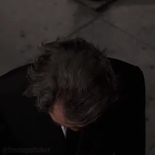 😯 4b9fa867 freetopsticker 남자, 정장, 진지한, 실내, 흰머리 telegram sticker