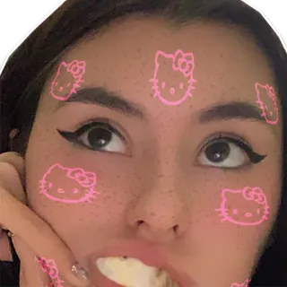 🐱 61250315 Hello Kitty hello kitty, kucing, kawaii, merah muda, wajah, selfie telegram sticker